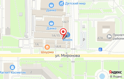 Фирменный магазин Дубки на улице Миронова на карте