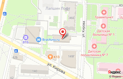Торгово-сервисный центр Бензосервис в Кировском районе на карте