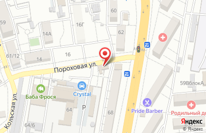 Продовольственный магазин Стекляшка в Астрахани на карте