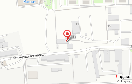 Компания Вектор на Производственной улице на карте