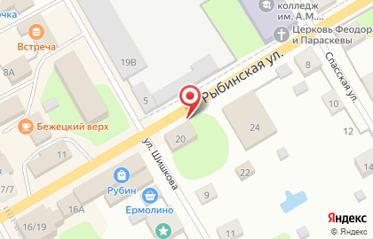 EХ на Рыбинской улице на карте
