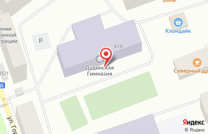Дудинская гимназия на карте