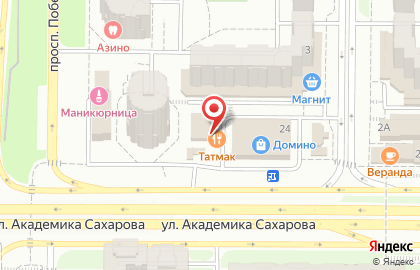 Обувной магазин Юничел на улице Академика Сахарова на карте
