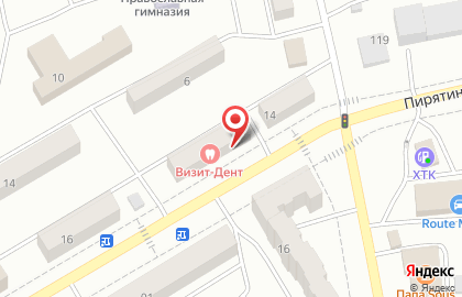 Стоматологический центр Визит-Дент на Пирятинской улице на карте