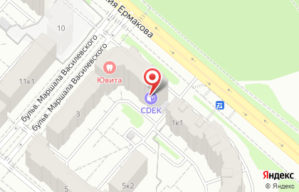 Торгово-сервисный центр Болид на улице Евгения Ермакова на карте