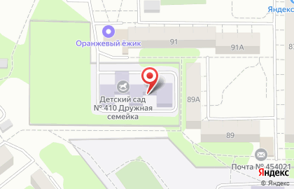 Академический лицей №95 г. Челябинска с дошкольным отделением на Комсомольском проспекте на карте