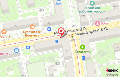 Отделение службы доставки Boxberry в Василеостровском районе на карте