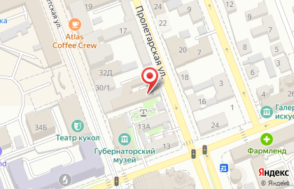 Торгово-сервисная компания Стеклоцентр на Пролетарской улице на карте