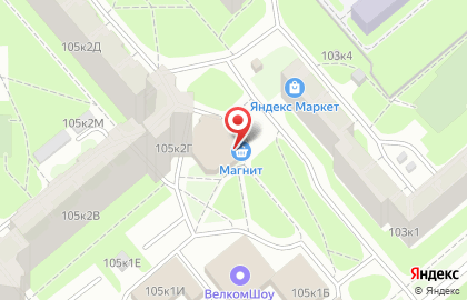Супермаркет Магнит на проспекте Ветеранов на карте