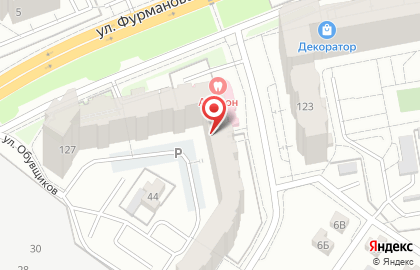 Киоск по продаже фруктов и овощей, Ленинский район на улице Фурманова на карте