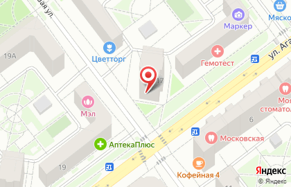 Магазин сантехники и стройматериалов Новосёл на улице Агапкина на карте