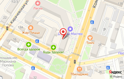 Билайн на Комсомольской на карте