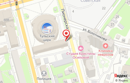 Дом артистов цирка в Центральном районе на карте