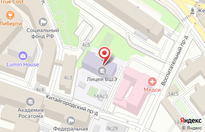Лицей ниу вшэ в Москве на карте