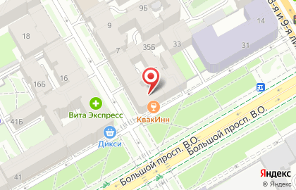 КвакИнн на Василеостровской на карте