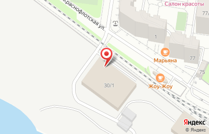 Крытая автостоянка на Краснофлотской улице на карте