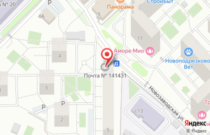 Пансионат Почта России на Новозаводской улице на карте