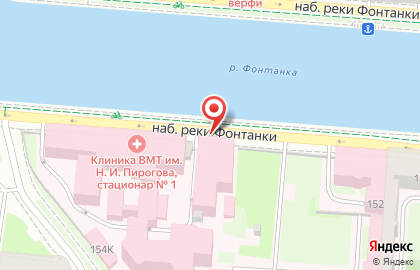 Городская поликлиника №24 на набережной реки Фонтанки на карте