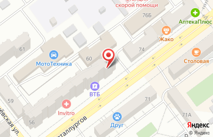 Оптика LUX на проспекте Металлургов на карте
