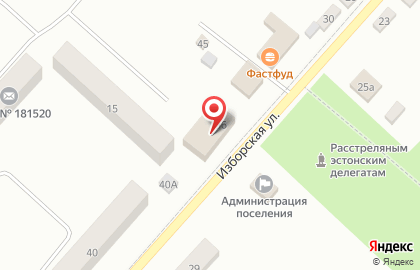 Избирательный участок №174 в Пскове на карте