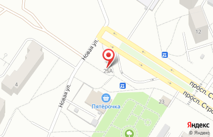 Магазин хлебобулочных изделий на проспекте Строителей на карте
