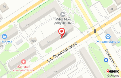 Центр фотоуслуг, копирования и багетного оформления Старый фотограф на улице Луначарского на карте