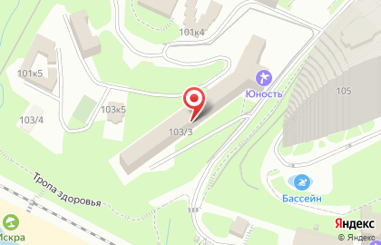 Юность на Курортном проспекте на карте