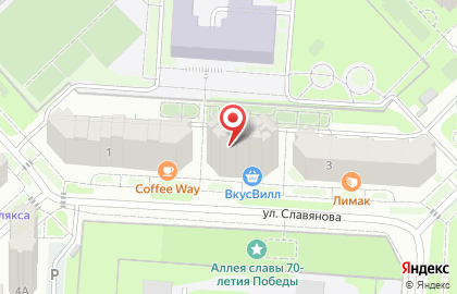 Славянский в Октябрьском округе на карте