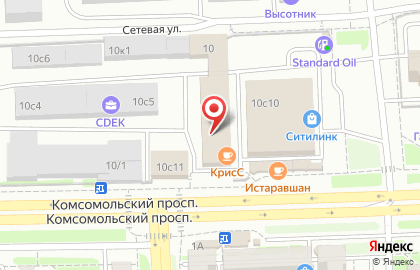 Кабельный завод КАБЭКС на Комсомольском проспекте на карте