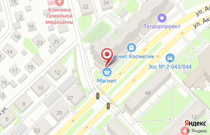 Супермаркет Магнит на улице Академика Губкина на карте
