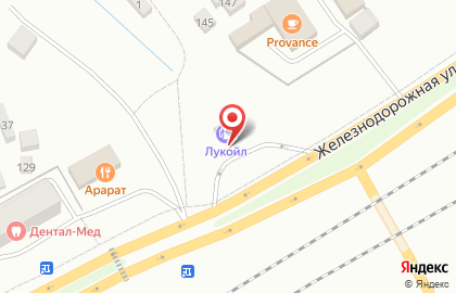Лукойл, АЗС на Железнодорожной улице на карте