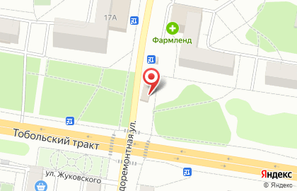 Шиномонтажная мастерская на улице Беляева на карте