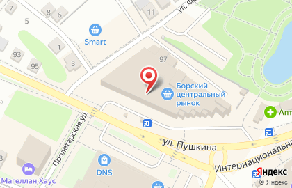 Сеть аптек, ОАО Бор Фармация на улице Пушкина на карте