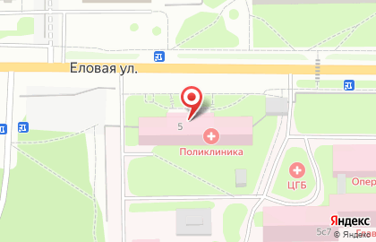 Центральная городская больница г. Коврова на Еловой улице на карте