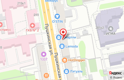 Бар Такаши на Пушкинской улице на карте