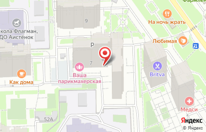 Продуктовый магазин в Москве на карте