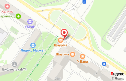Магазин по продаже фастфудной продукции на улице Академика Бардина на карте