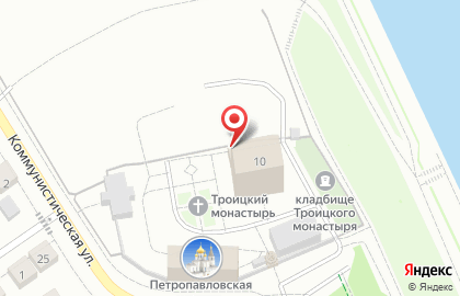 Свято-Троицкий мужской монастырь в Тюмени на карте