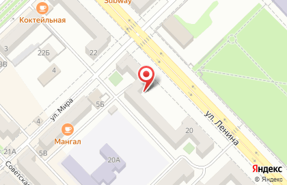 Кафе-бар Алладин на улице Ленина на карте