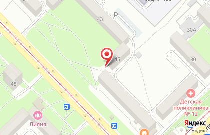 Агентство недвижимости Новоселье на Октябрьском проспекте на карте