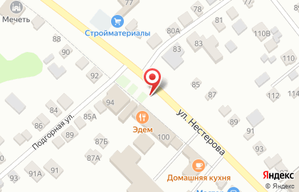Кафе Эдем на улице Нестерова на карте