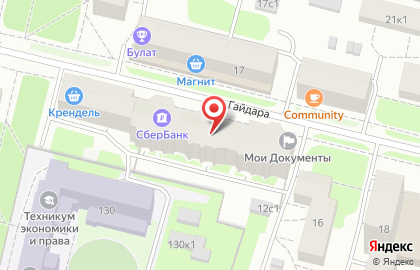 Агентство недвижимости 21 Век на улице Гайдара на карте