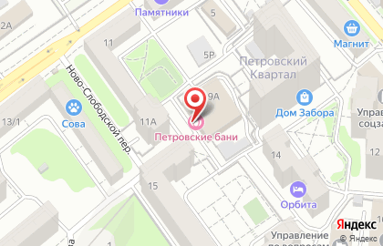 Спортивно-оздоровительный комплекс Петровские бани на карте