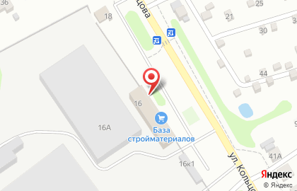Магазин автозапчастей на улице Кольцова на карте