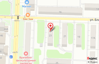 Магазин мясной продукции на улице Блюхера на карте