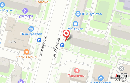 Киоск по продаже печатной продукции Новая пресса на улице Уточкина, 3а киоск на карте