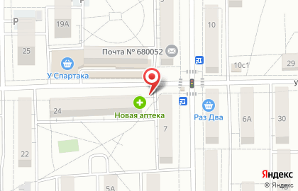 Продуктовый магазин в Железнодорожном районе на карте