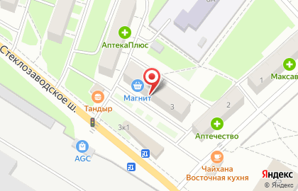 Супермаркет Магнит на улице Чугунова на карте