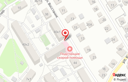 Скорая медицинская помощь на улице Восстания на карте
