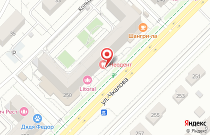 Меркурий на улице Чкалова на карте